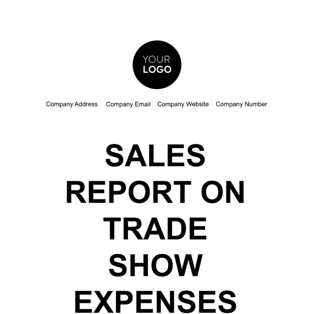 Free Sales Report on Trade Show Expenses Template