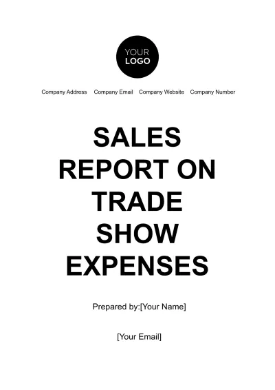 Free Sales Report on Trade Show Expenses Template to Edit Online