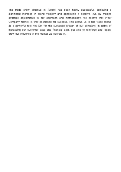 Free Sales Report on Trade Show Expenses Template to Edit Online