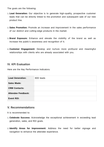 Free Sales Review of Networking Event Effectiveness Template to Edit Online