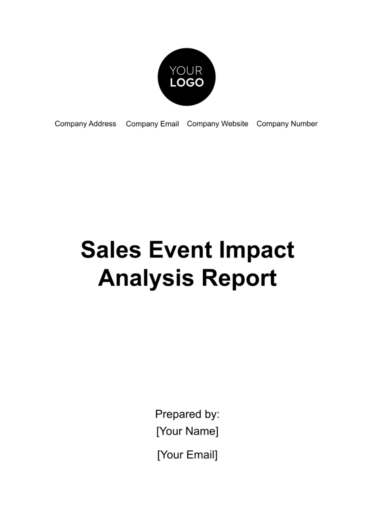 Sales Event Impact Analysis Report Template - Edit Online & Download