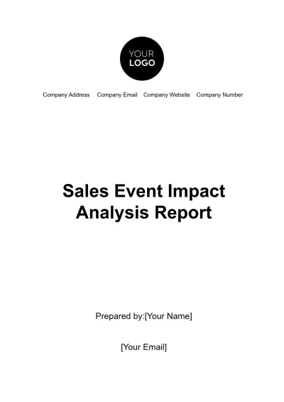 Free Sales Event Impact Analysis Report Template to Edit Online