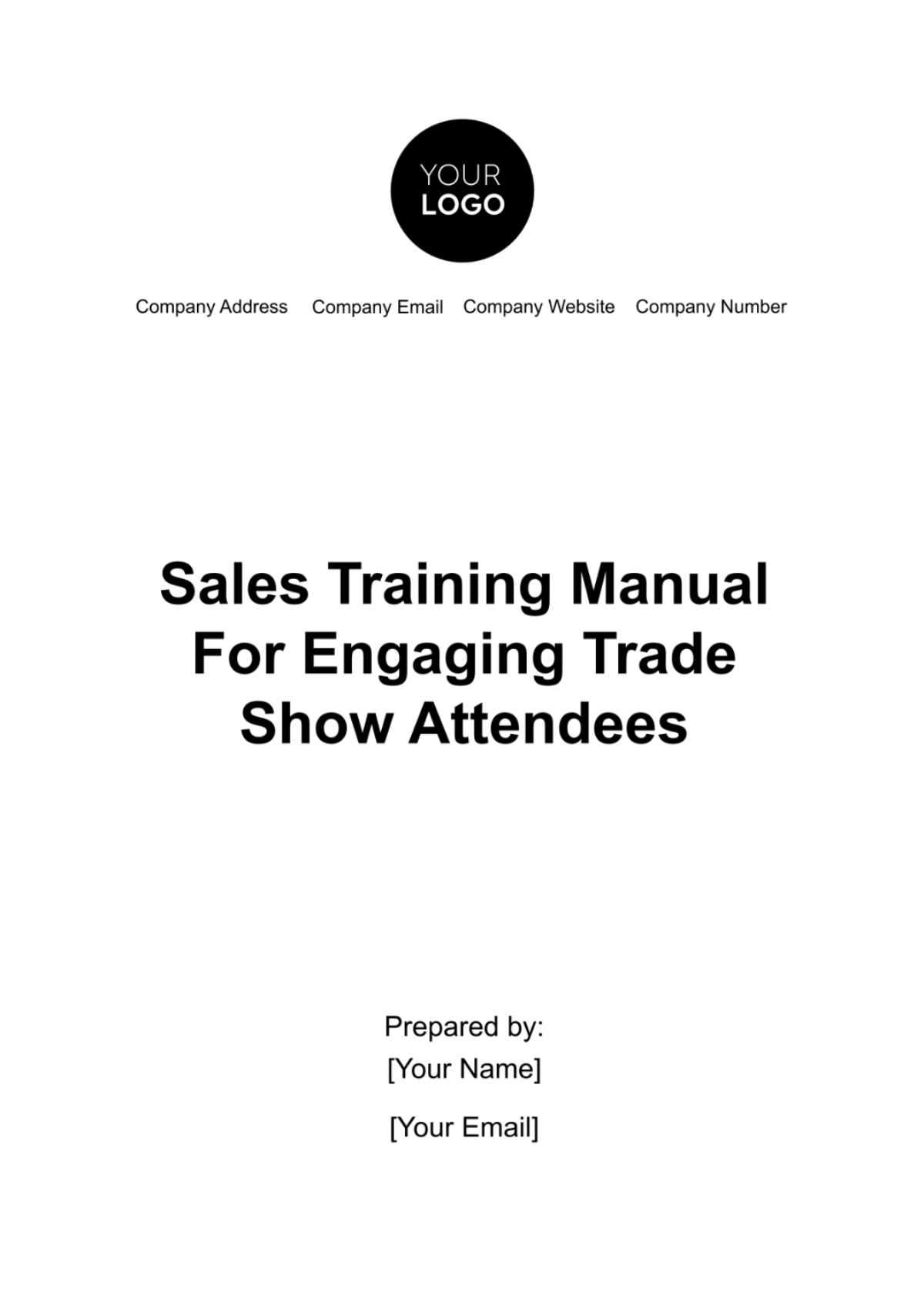 Sales Training Manual for Engaging Trade Show Attendees Template - Edit Online & Download