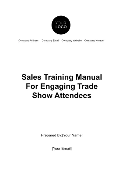 Free Sales Training Manual for Engaging Trade Show Attendees Template to Edit Online