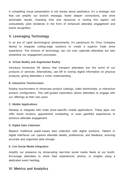 Free Sales Training Manual for Engaging Trade Show Attendees Template to Edit Online