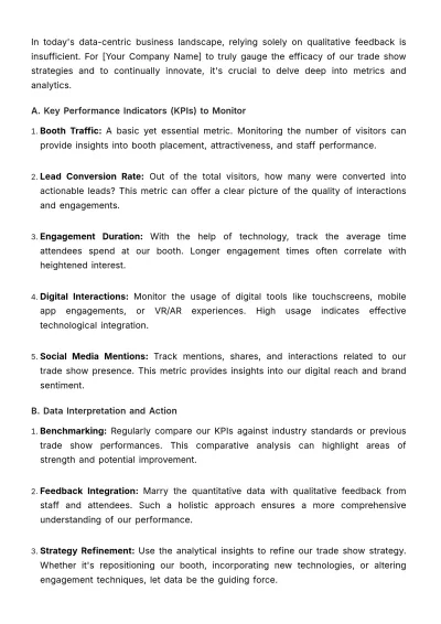 Free Sales Training Manual for Engaging Trade Show Attendees Template to Edit Online