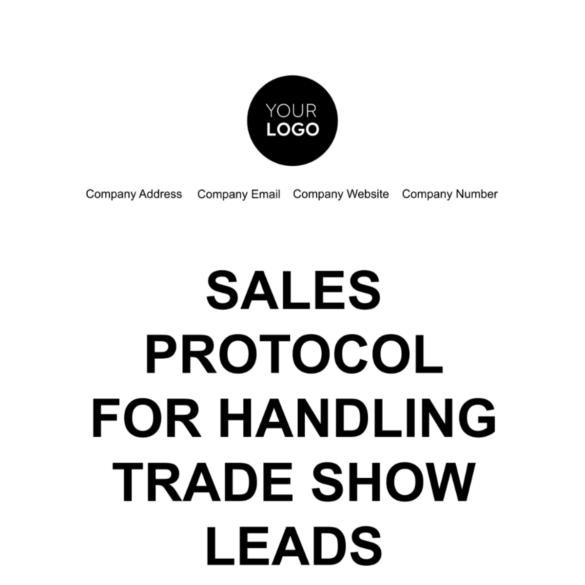 Free Sales Protocol for Handling Trade Show Leads Template