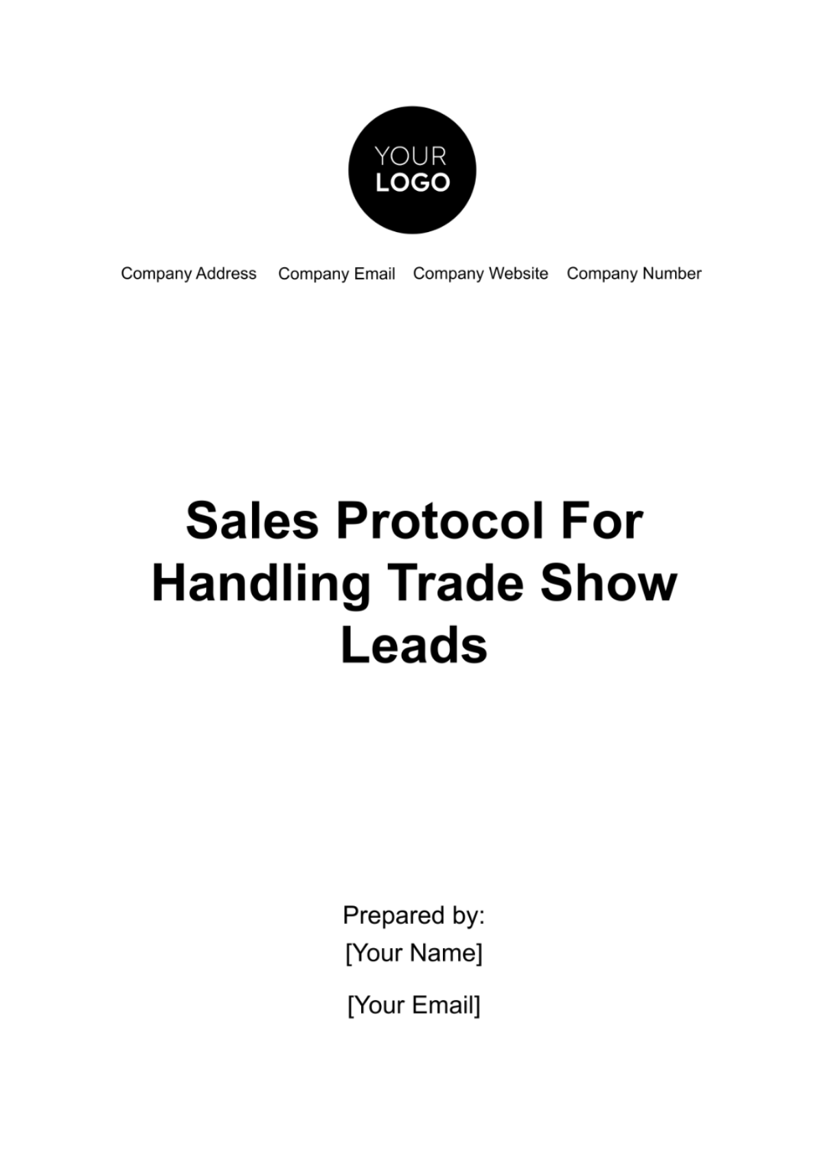 Sales Protocol for Handling Trade Show Leads Template - Edit Online & Download