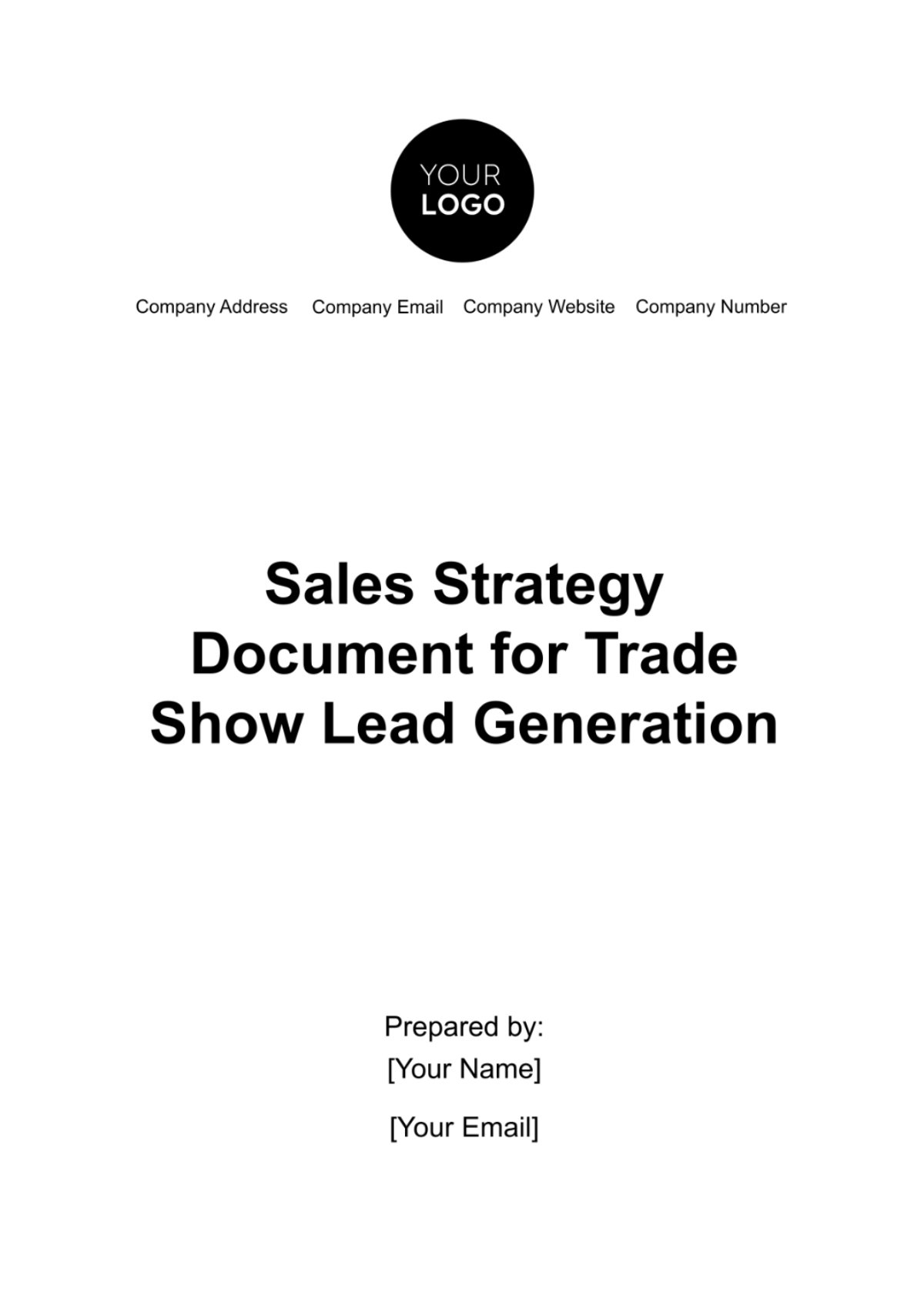 Sales Strategy Document for Trade Show Lead Generation Template - Edit Online & Download