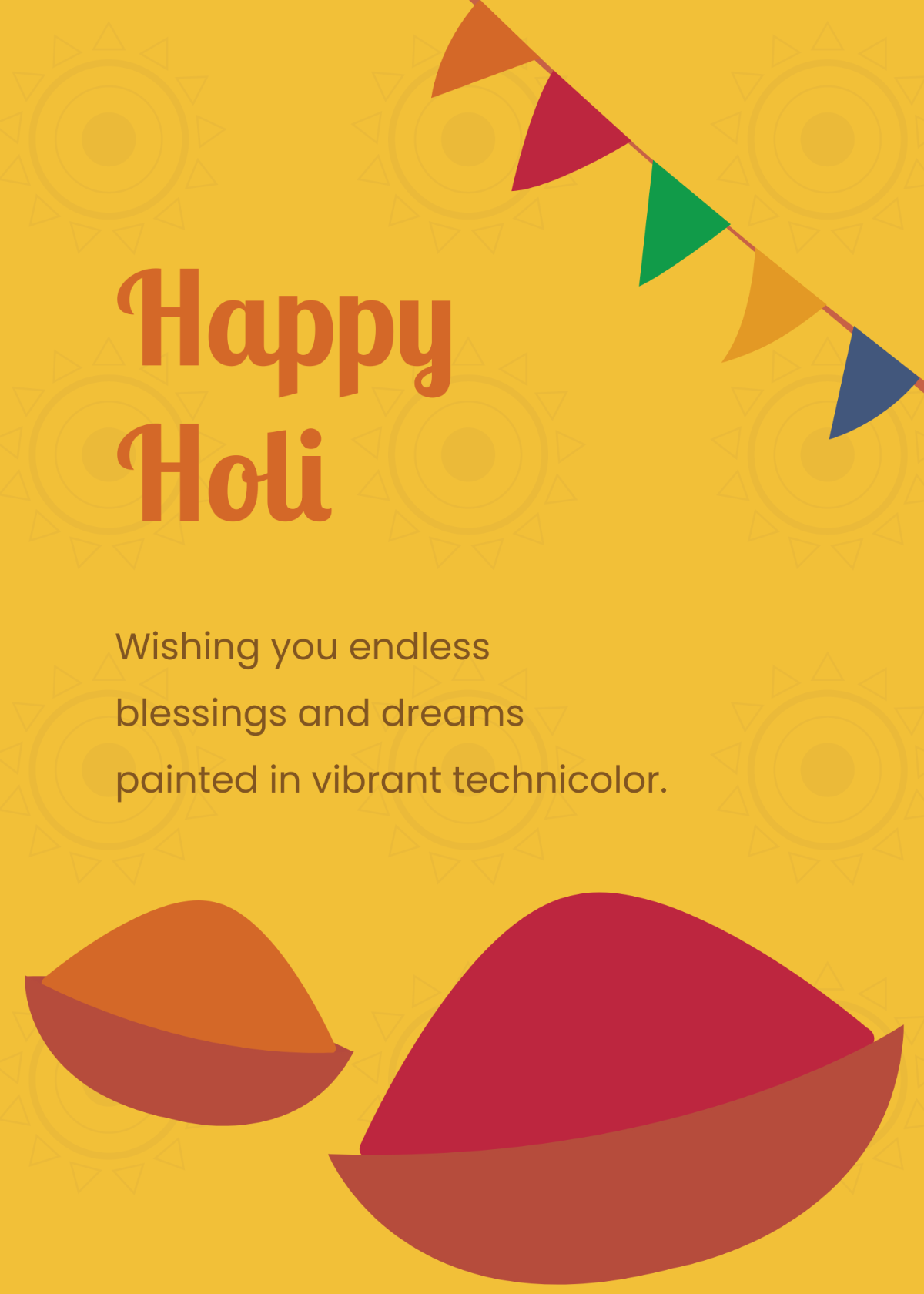 Holi Wishes Template