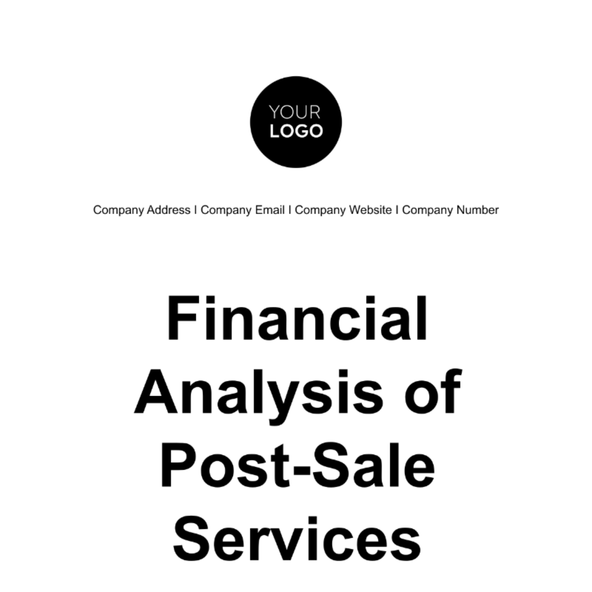 Financial Analysis of Post-Sale Services Template