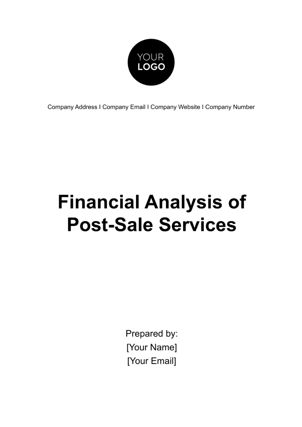 Financial Analysis of Post-Sale Services Template - Edit Online & Download