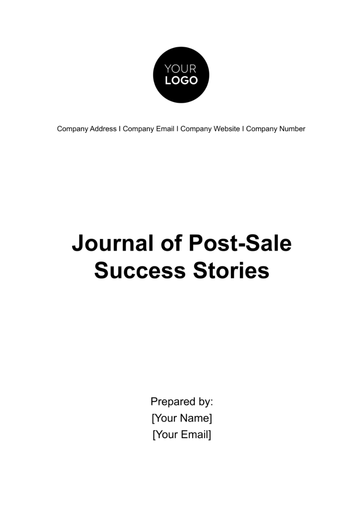 Journal of Post-Sale Success Stories Template - Edit Online & Download