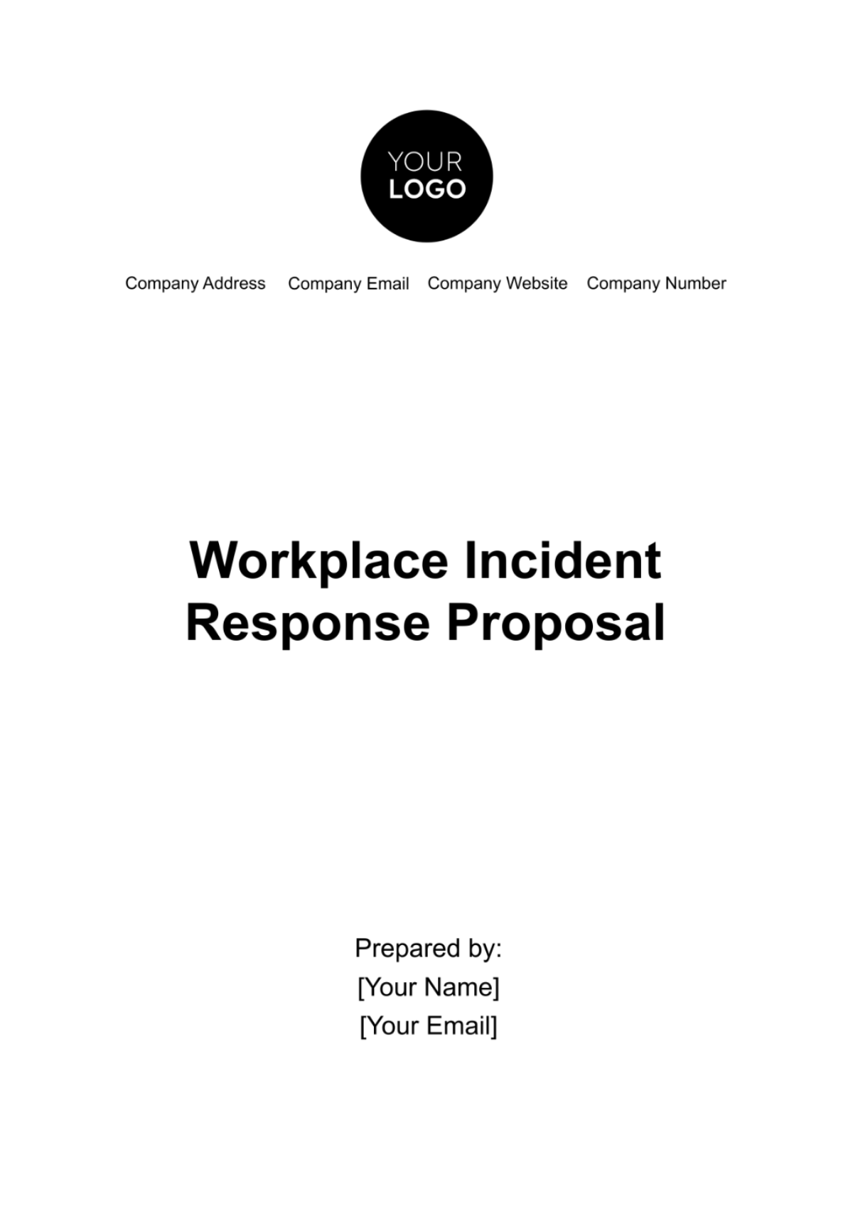 Workplace Incident Response Proposal Template - Edit Online & Download