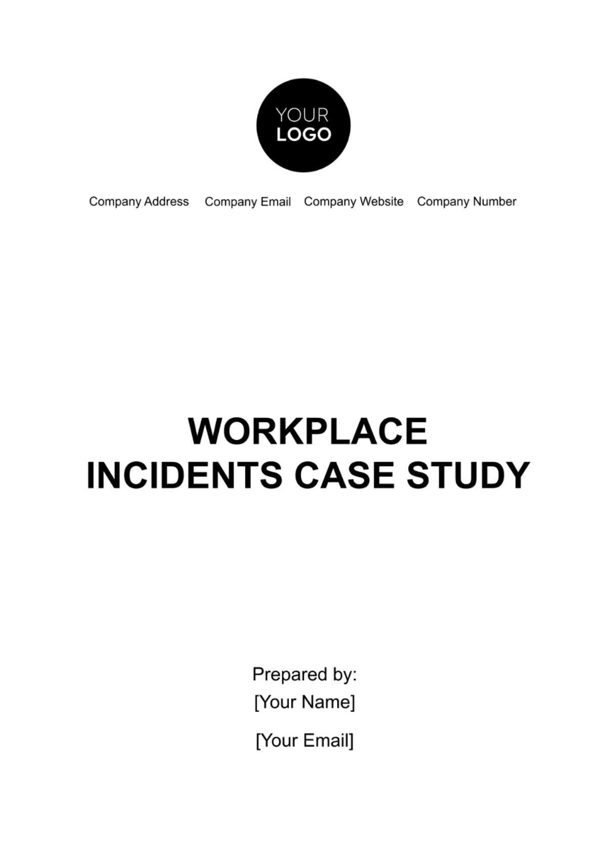 Workplace Incidents Case Study Template
