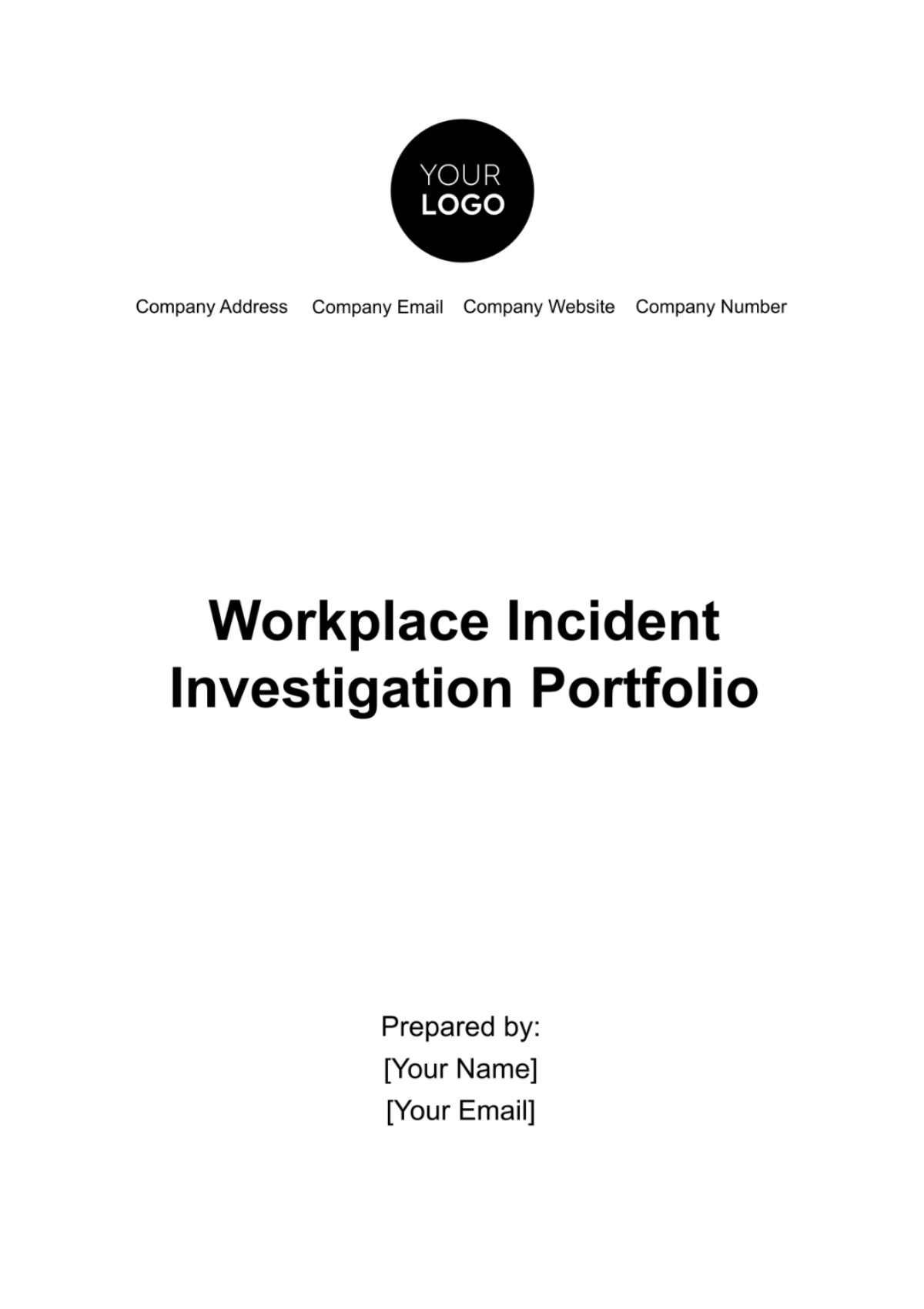 Workplace Incident Investigation Portfolio Template - Edit Online & Download