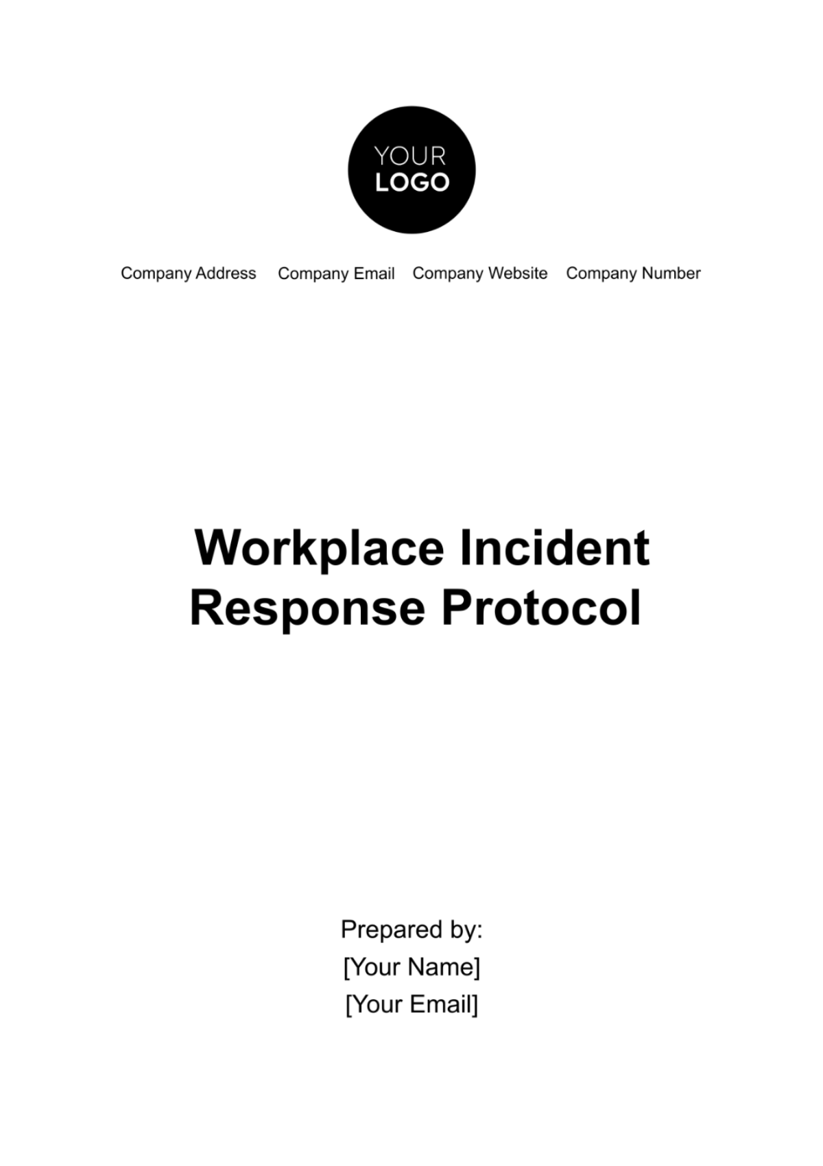 Workplace Incident Response Protocol Template - Edit Online & Download