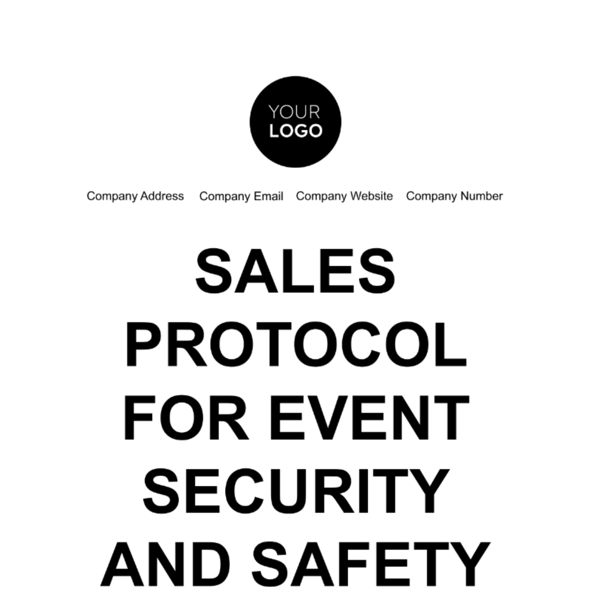 Sales Protocol for Event Security and Safety Template