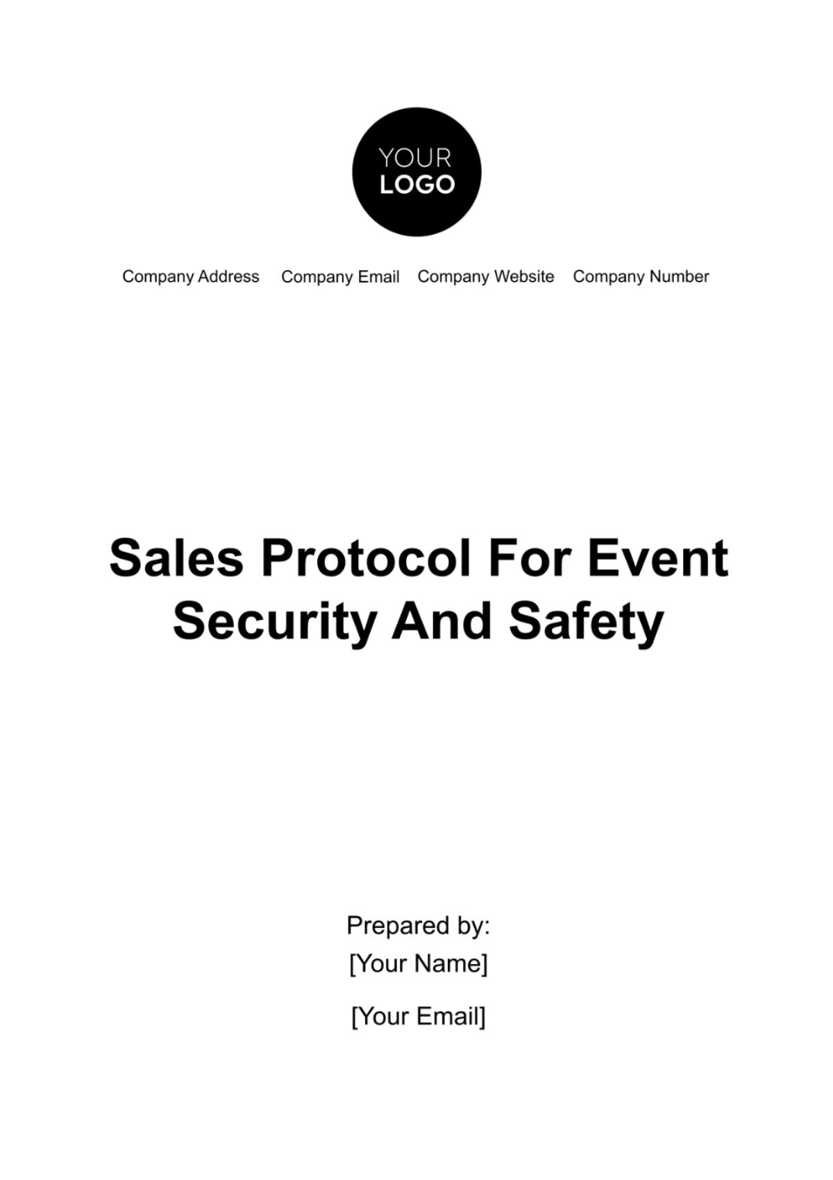 Sales Protocol for Event Security and Safety Template - Edit Online & Download