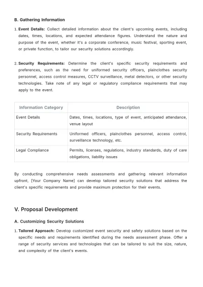 Free Sales Protocol for Event Security and Safety Template to Edit Online