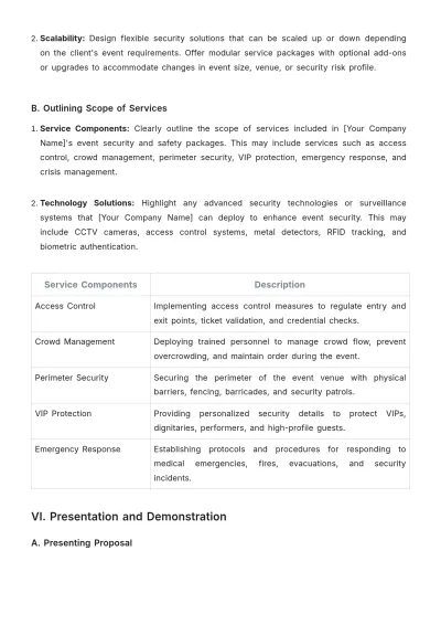 Free Sales Protocol for Event Security and Safety Template to Edit Online