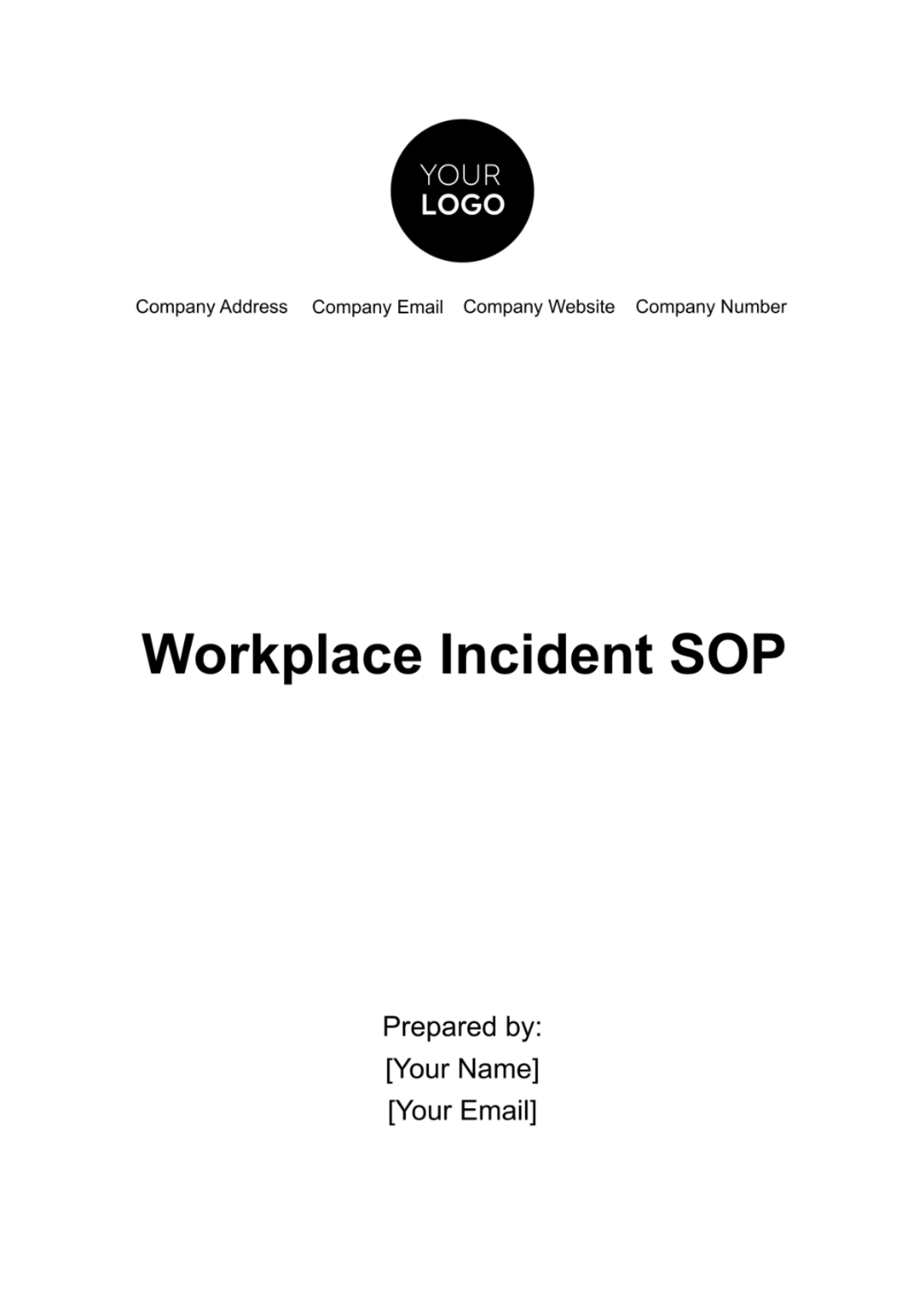 Workplace Incident SOP Template - Edit Online & Download