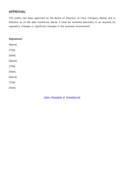 Free Sales Event Risk Management Policy Template to Edit Online