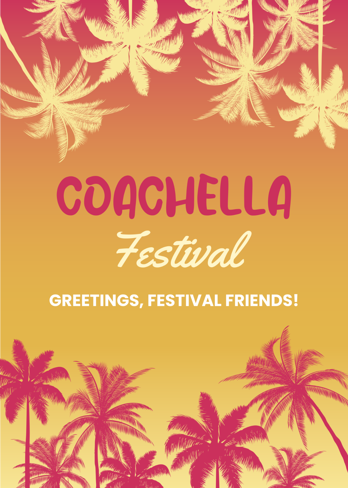 Coachella Festival Greeting Card