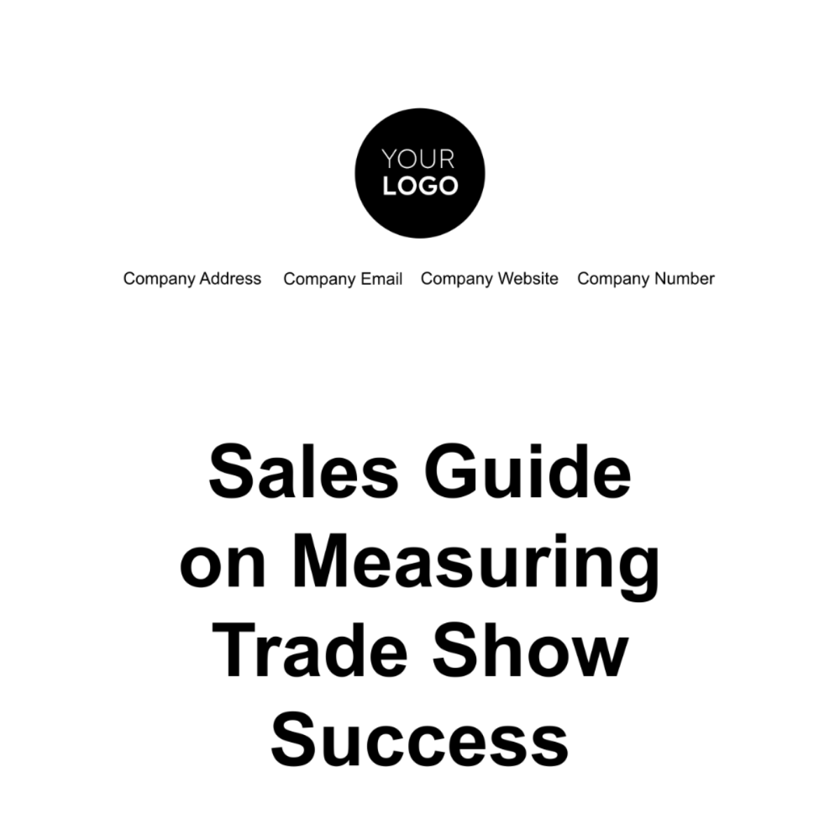 Sales Guide on Measuring Trade Show Success Template