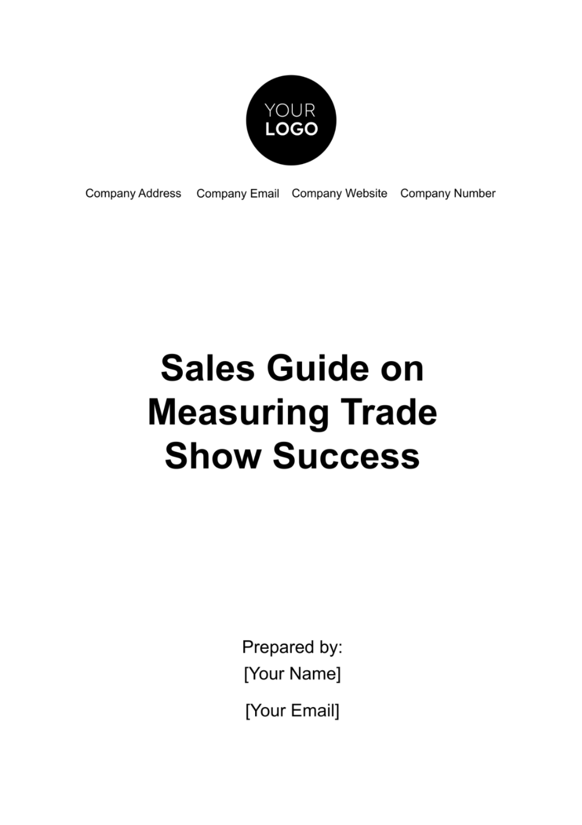 Sales Guide on Measuring Trade Show Success Template - Edit Online & Download