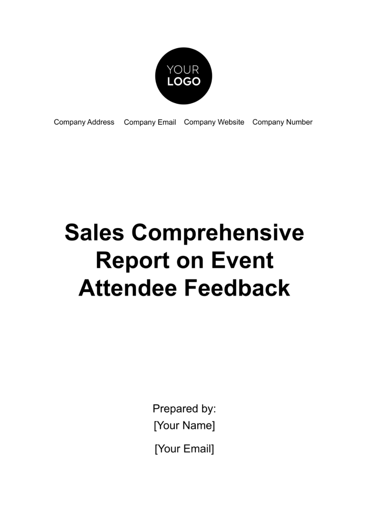 Sales Comprehensive Report on Event Attendee Feedback Template - Edit Online & Download