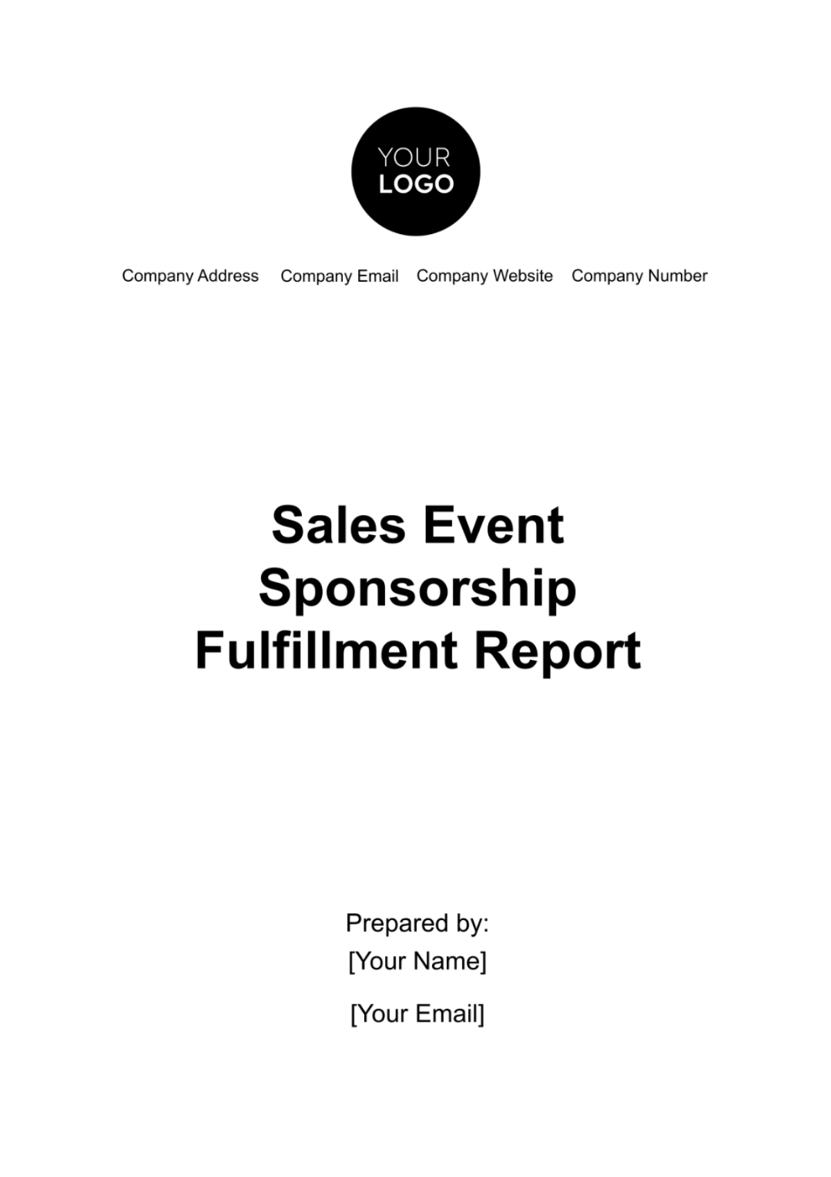 Sales Event Sponsorship Fulfillment Report Template - Edit Online & Download