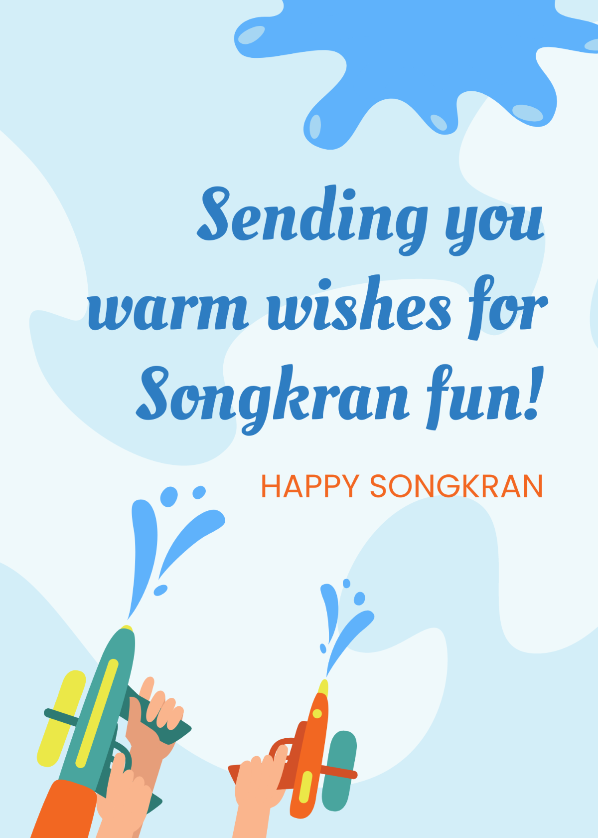 Free Songkran Greeting Card Template