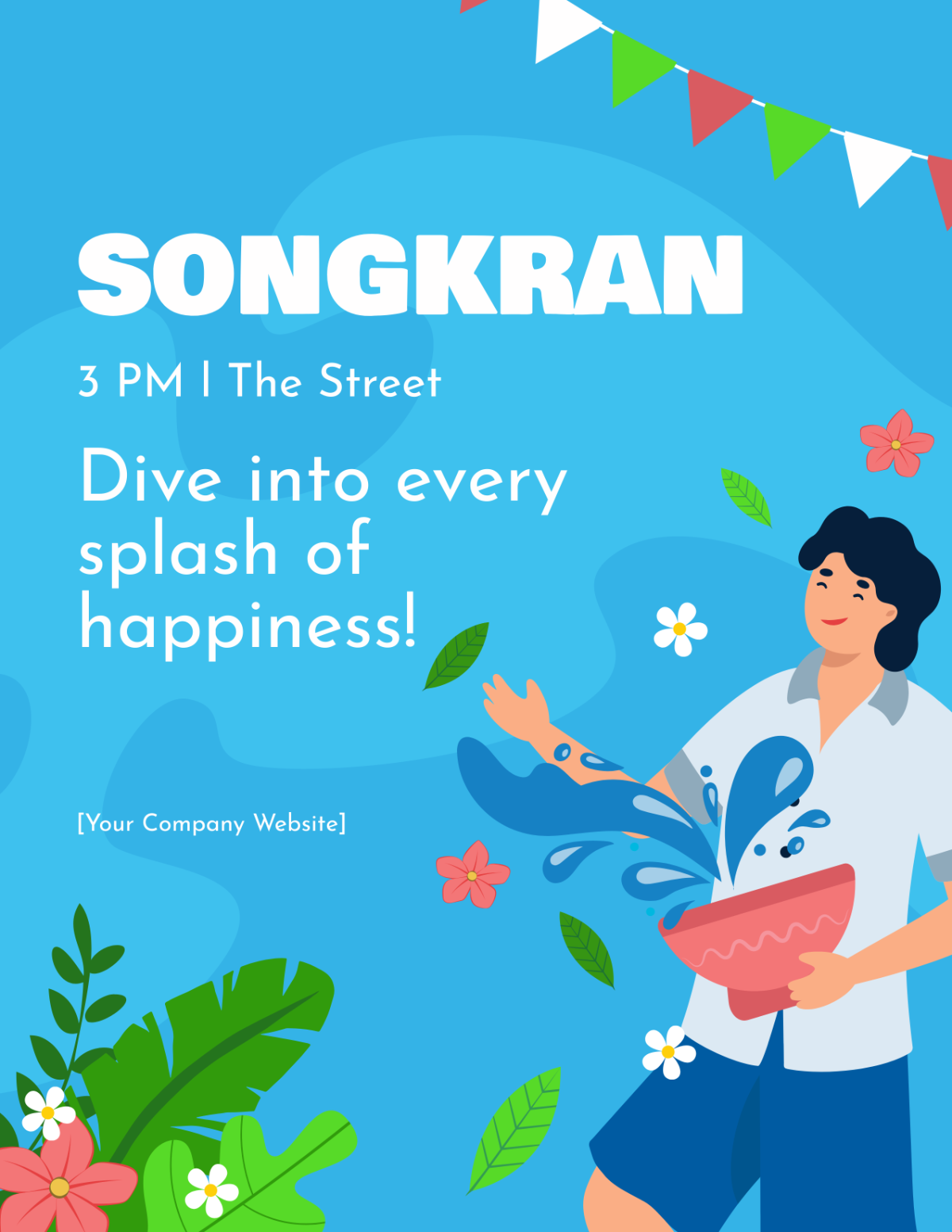 Free Songkran Flyer Template