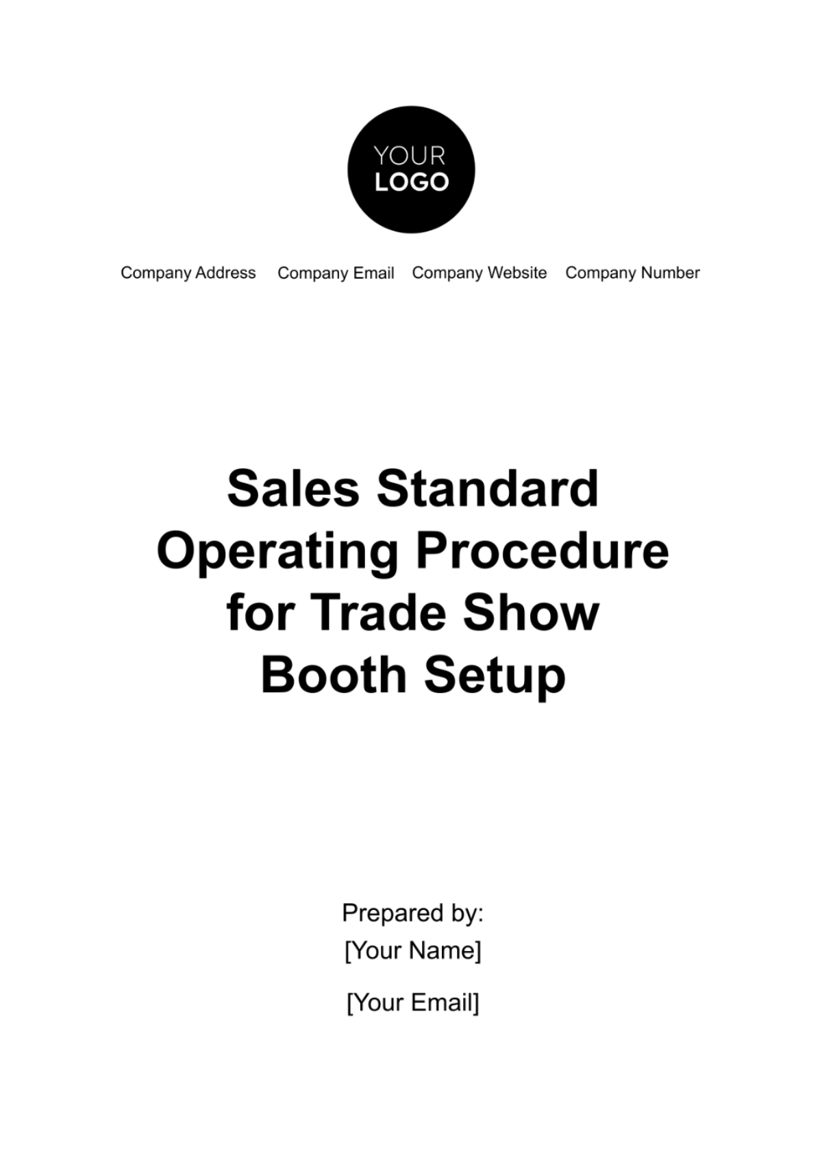 Sales Standard Operating Procedure for Trade Show Booth Setup Template - Edit Online & Download