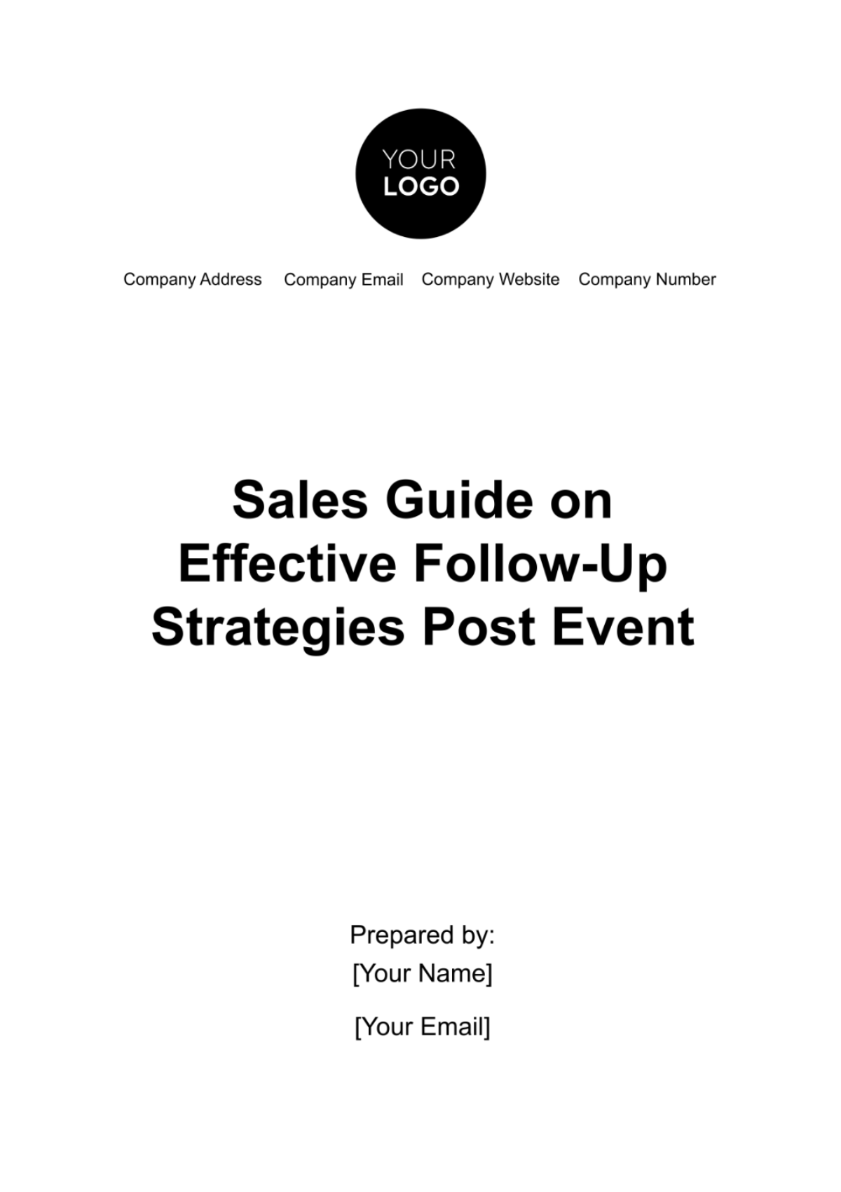 Sales Guide on Effective Follow-Up Strategies Post Event Template - Edit Online & Download