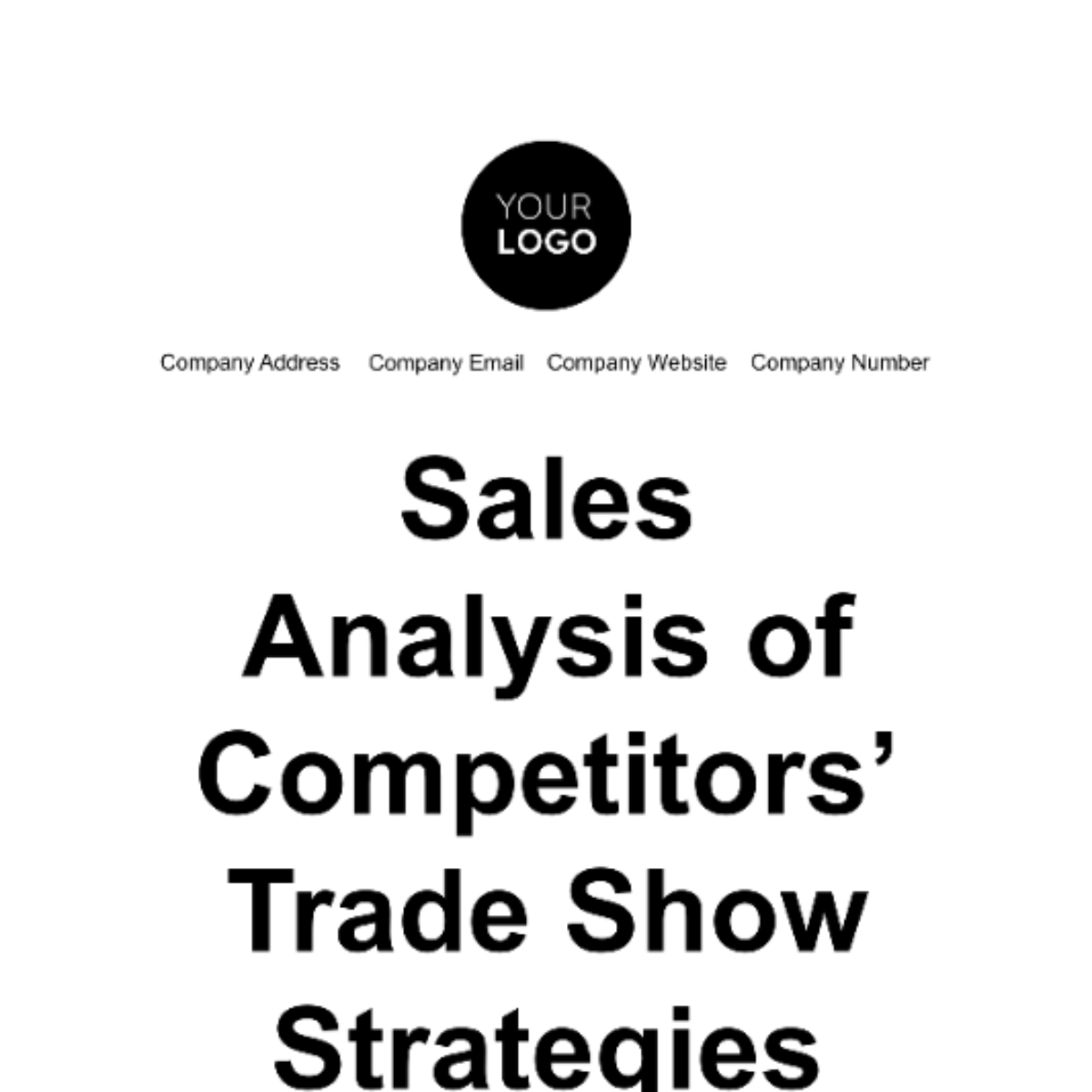 Free Sales Analysis of Competitors’ Trade Show Strategies Template
