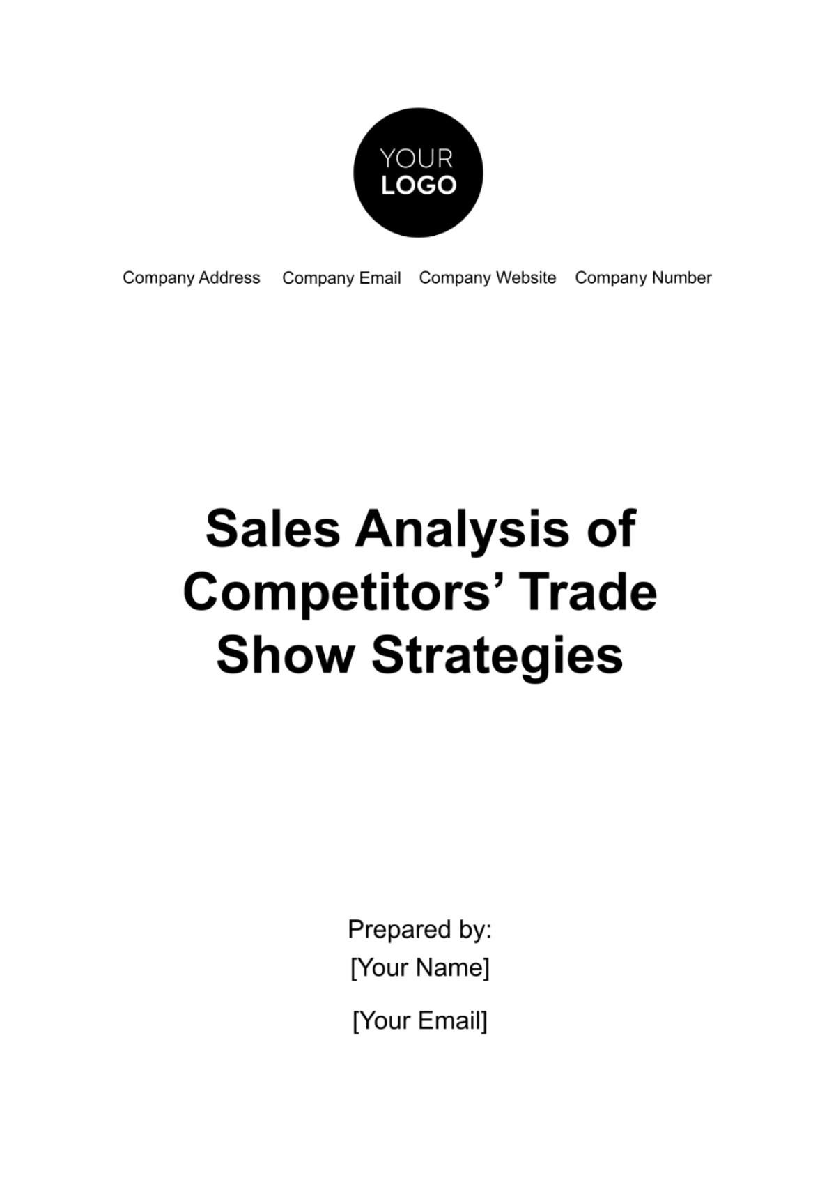 Sales Analysis of Competitors’ Trade Show Strategies Template - Edit Online & Download