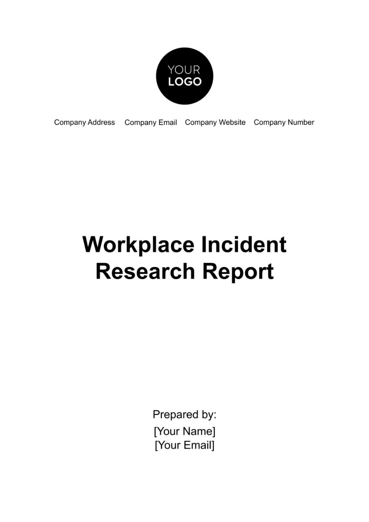 Workplace Incident Research Report Template - Edit Online & Download