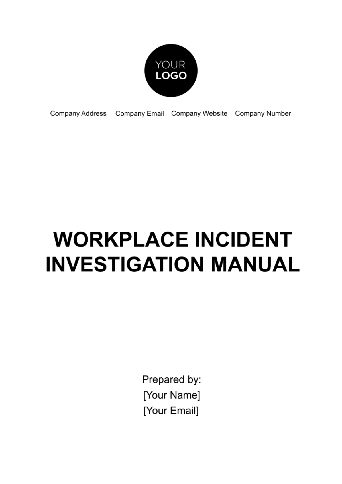 Free Workplace Incident Investigation Manual Template