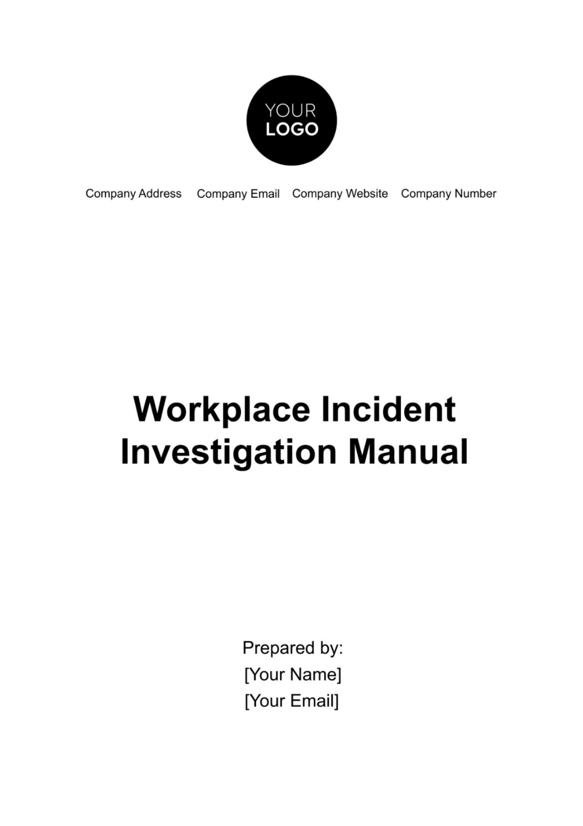 Workplace Incident Investigation Manual Template - Edit Online & Download