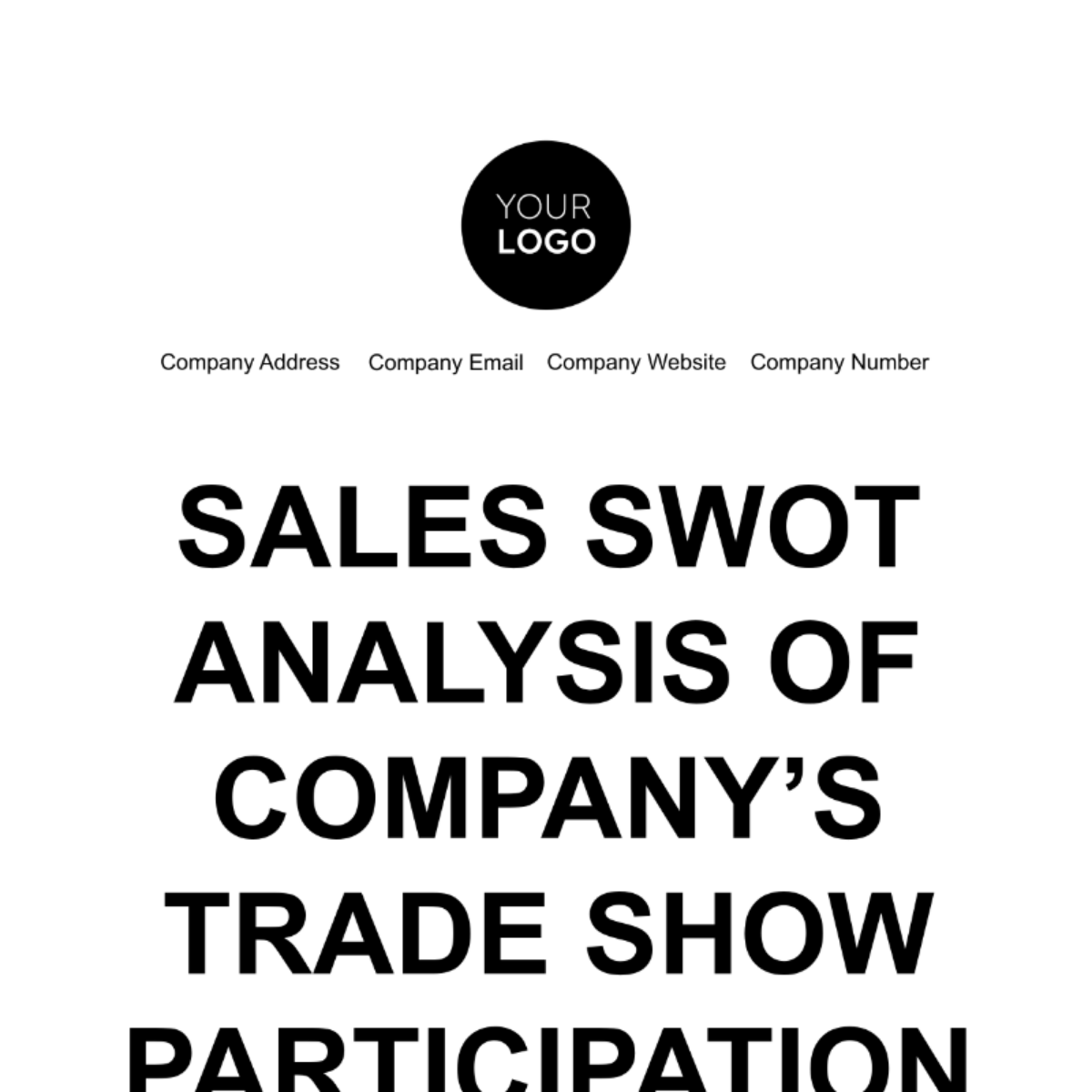 Sales SWOT Analysis of Company’s Trade Show Participation Template