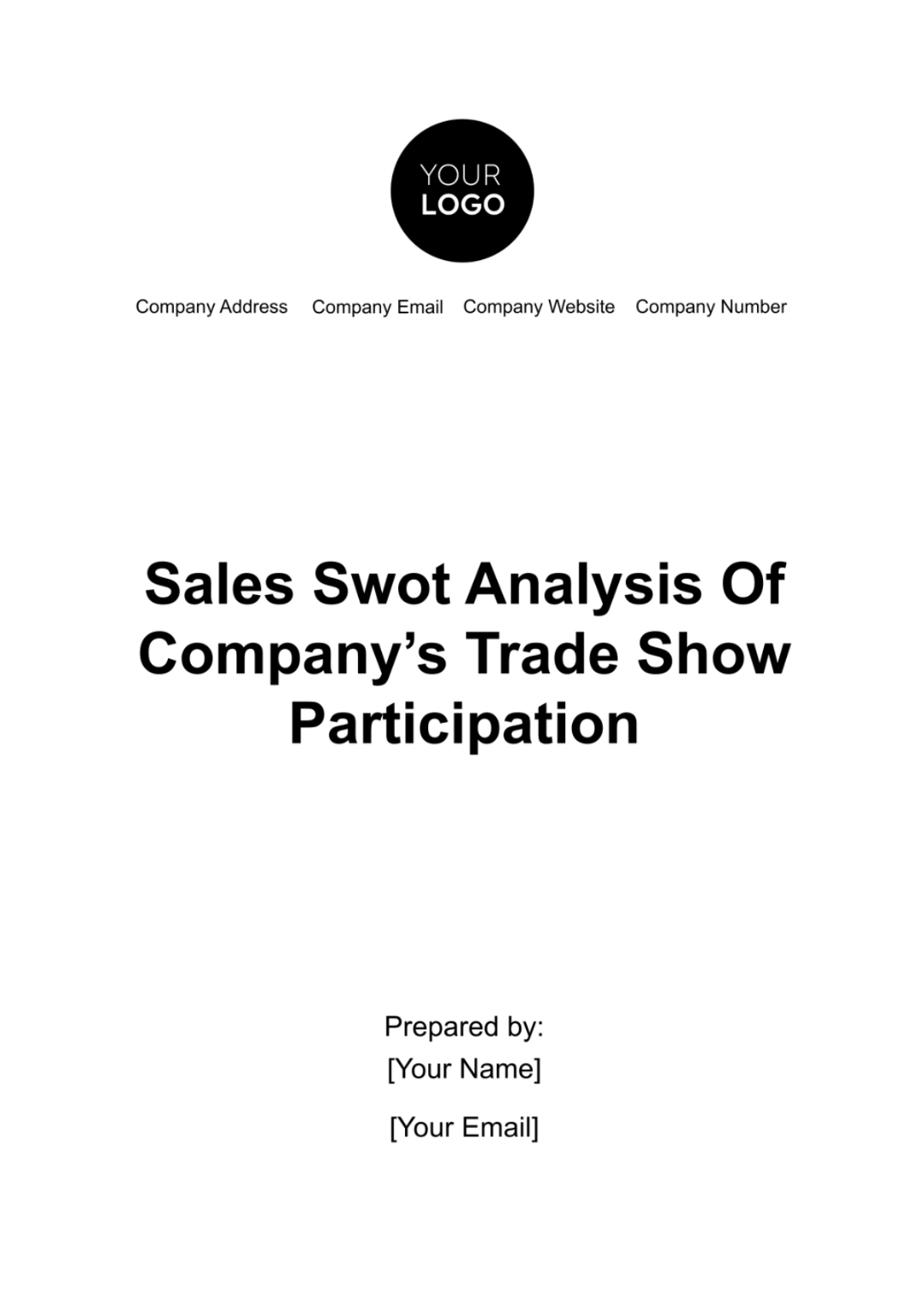 Free Sales SWOT Analysis of Company’s Trade Show Participation Template ...