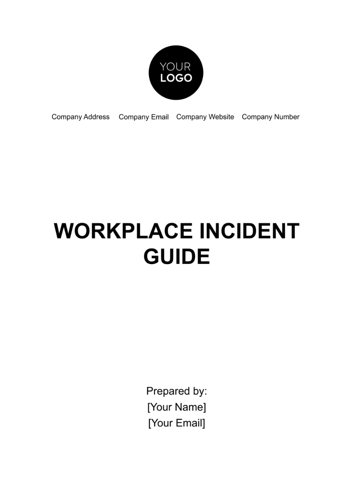 Workplace Incident Guide Template