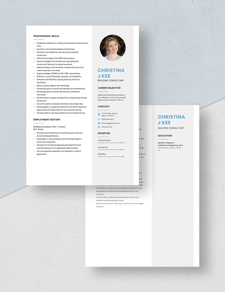 Building Consultant Resume Download