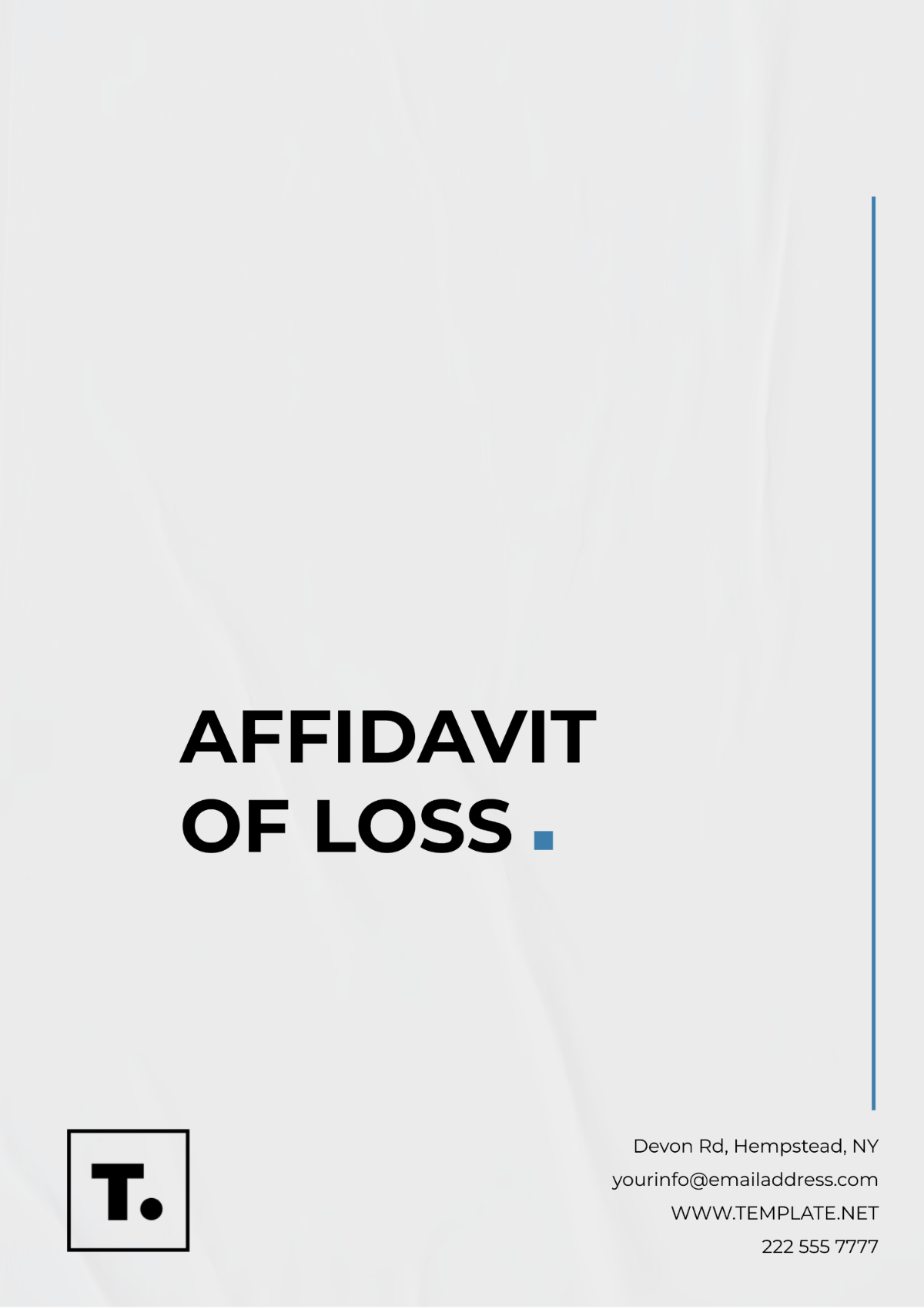 Affidavit of Loss Template