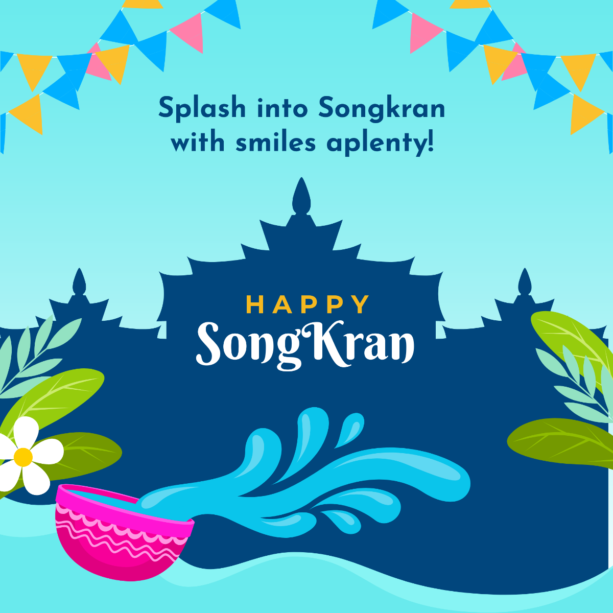 Songkran Facebook Post Template