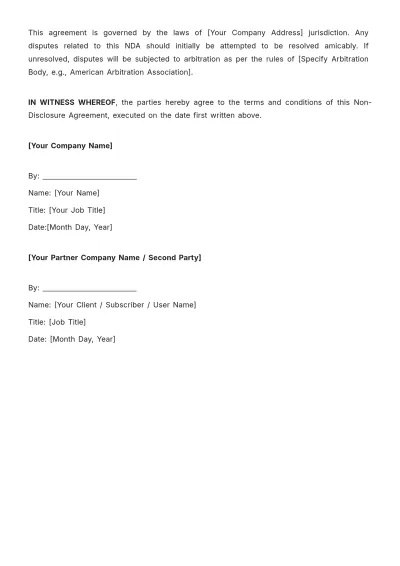 Free Workplace Ergonomics NDA Template to Edit Online