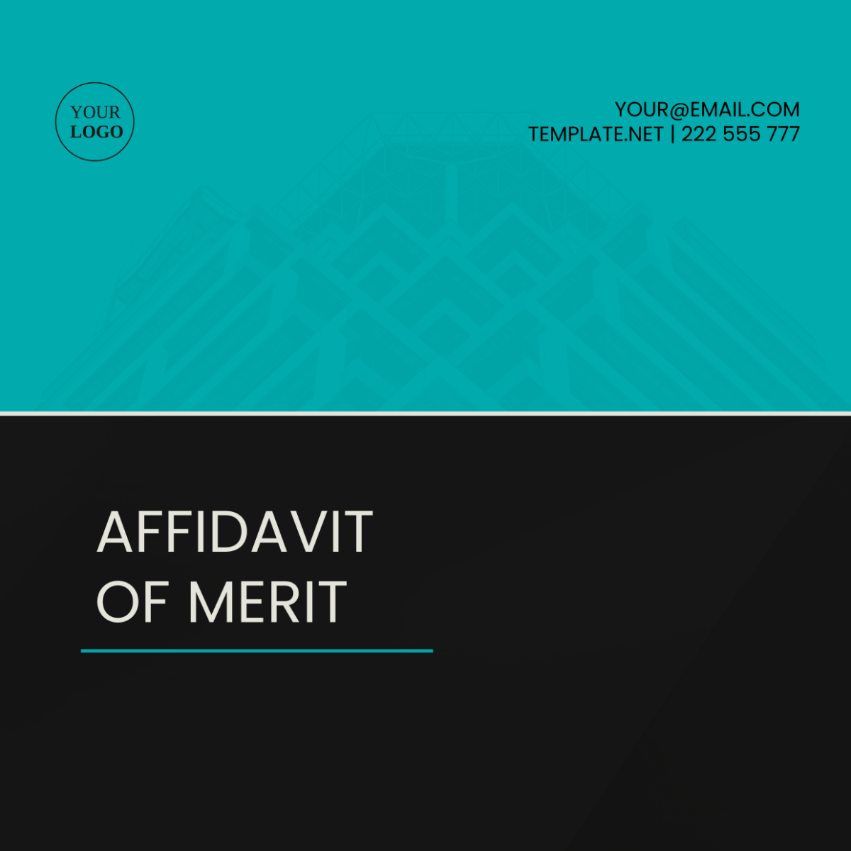 Affidavit of Merit Template
