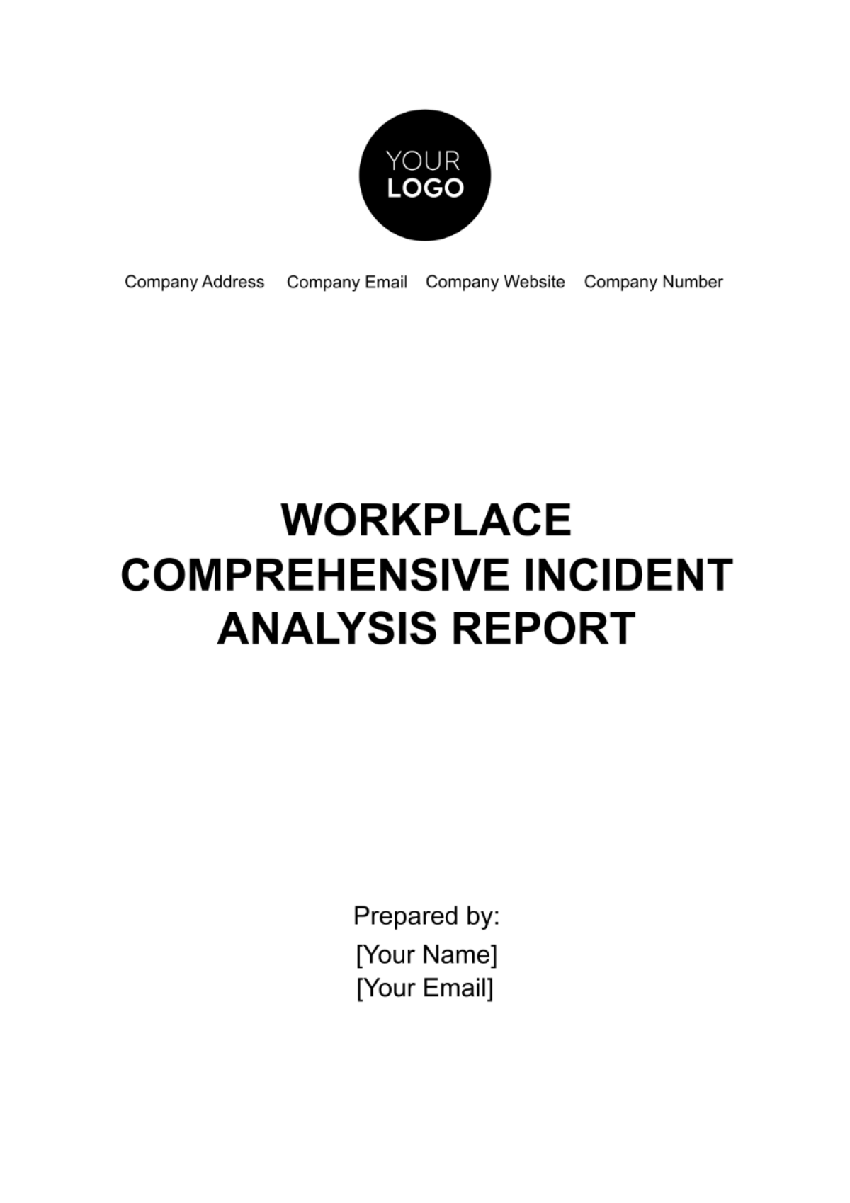 Workplace Comprehensive Incident Analysis Report Template